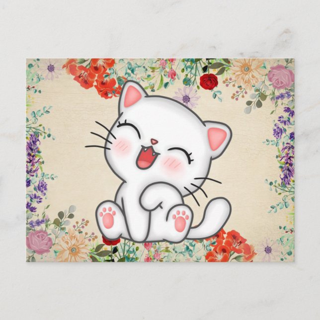 Katze Postkarte (Vorderseite)