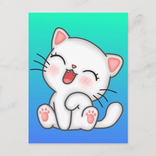 Katze Postkarte (Vorderseite)