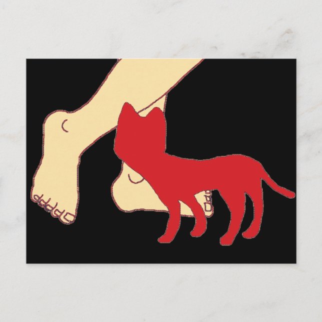 Katze Postkarte (Vorderseite)