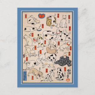 Katze Postkarte: Katzen von Utagawa Kuniyoshi Postkarte