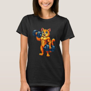 Katze Powerlifting Gewichtheben Fitnessstudio Trai T-Shirt