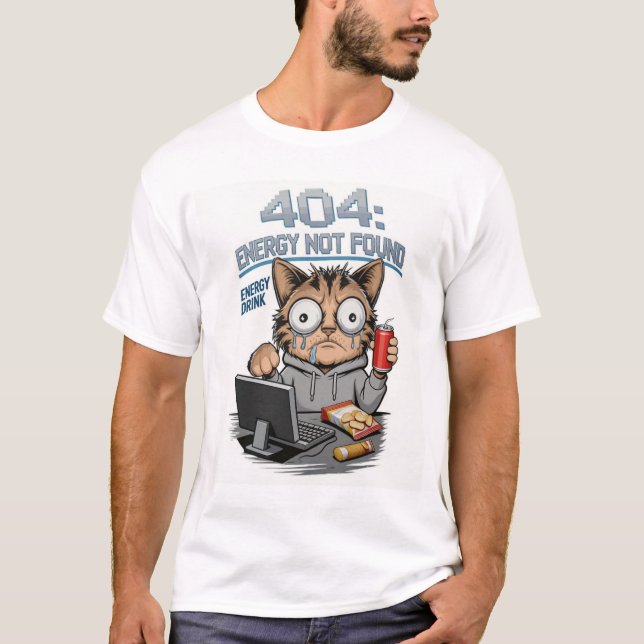 Katze Programmierer-Shirt – Code Kaffee Katze Wied T-Shirt (Vorderseite)