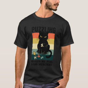 Katze Puzzle Lustiges Puzzle Liebhaber T-Shirt