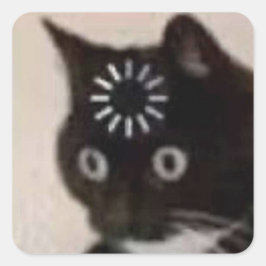 Katze Quadratischer Aufkleber