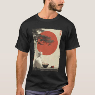 Katze Ramen Ästhetik Japanische Ukiyo-e Kunstwerke T-Shirt