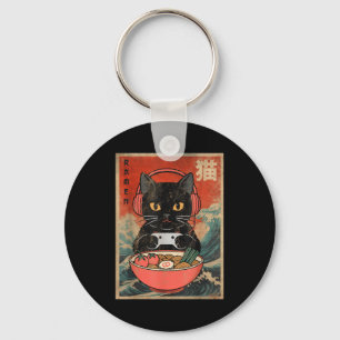 Katze Ramen Japanisch Lustig Grafik Kawaii Anime Schlüsselanhänger