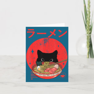 Katze Ramen Japanische Lustige Grafische Tees Kawa Karte