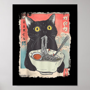 Katze Ramen Nudel Japanische Anime Manga Ramen Kaw Poster