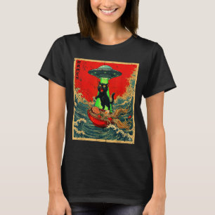 Katze Ramen Ufo Japanische Anime Grafik T-Shirts M