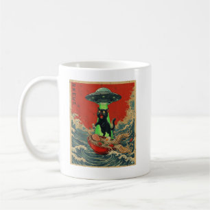 Katze Ramen UFO Japanische Anime Grafik T-Shirts M Kaffeetasse