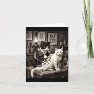 Katze raucht Tattoo Vintage tätowierte Kätzchen-Kü Karte