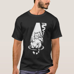 Katze raucht Zigarette Vintage T-Shirt