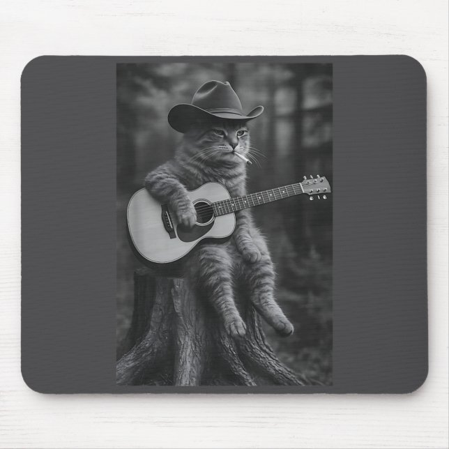 Katze raucht Zigarette Waschbär Opossum Lustiges M Mousepad (Vorne)