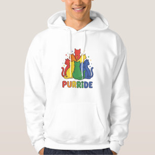 Katze Regenbogen Vintage Vektor Design_1 Hoodie