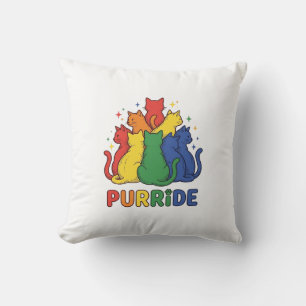 Katze Regenbogen Vintage Vektor Design_1 Kissen