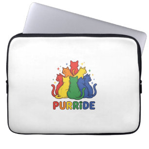 Katze Regenbogen Vintage Vektor Design_1 Laptopschutzhülle