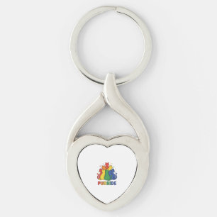 Katze Regenbogen Vintage Vektor Design_1 Schlüsselanhänger