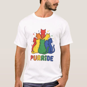Katze Regenbogen Vintage Vektor Design_1 T-Shirt