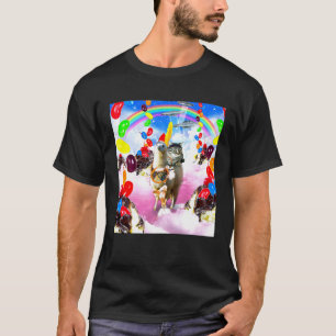 Katze reitet Lama mit Sundae und Jelly Beans Premi T-Shirt
