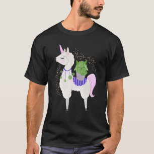 Katze Reitet Llamacorn-Shirt Kaktus Kinder Mädchen T-Shirt
