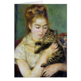 Katze Renoir Vintage Karte