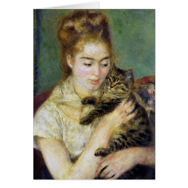 Katze Renoir Vintage Karte (Vorne)