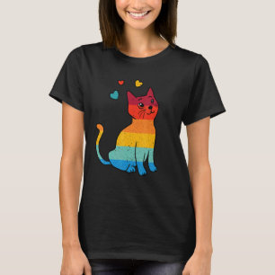 Katze Retro Stil Vintage Katze Männer Frauen Kinde T-Shirt