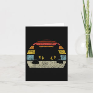 Katze Retro-Stil Vintage Schwarze Katze Süße Katze Karte