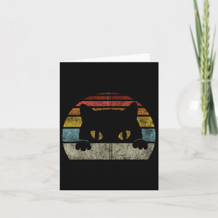 Katze Retro-Stil Vintage Schwarze Katze Süße Katze Karte