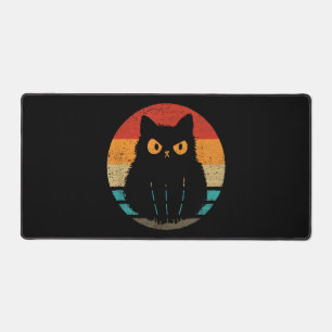 Katze Retro-Stil Vintage T-Shirt für Männer Frauen Schreibtischunterlage