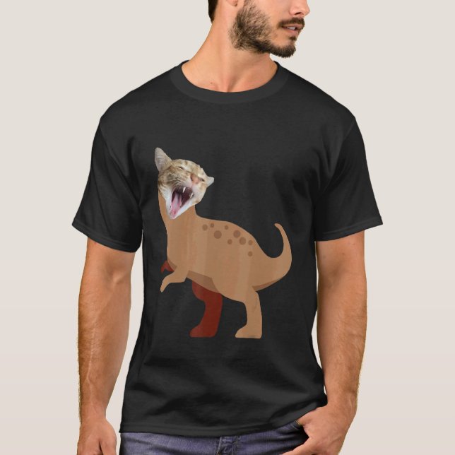 Katze Rex Dino 5 T-Shirt (Vorderseite)