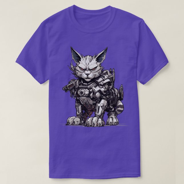 Katze Roboter 2 T-Shirt (Design vorne)