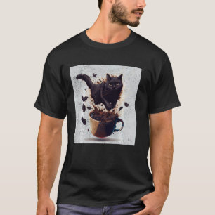 Katze Roboter Pommes Frites T-Shirt