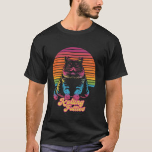 Katze rollt Dicke Humor Meme T-Shirt
