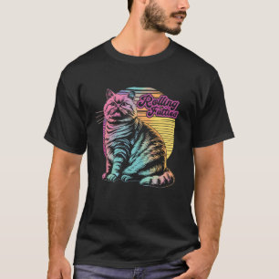 Katze rollt Dicke Humor Meme T-Shirt