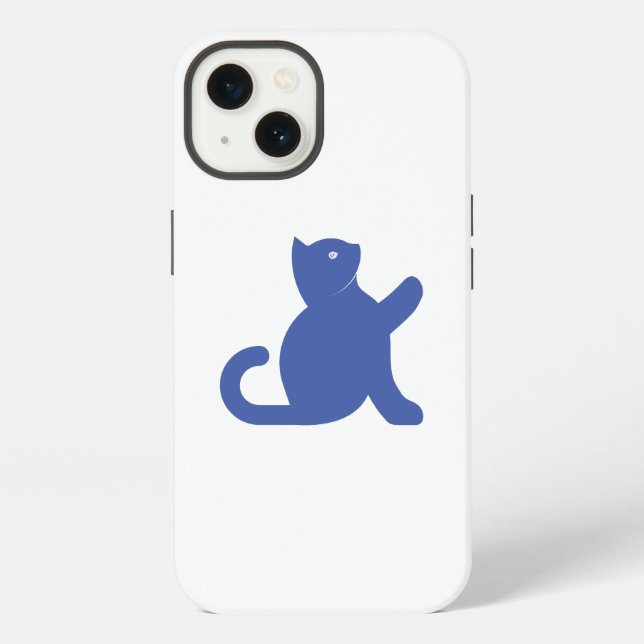 Katze sagt Hallo iPhone Hülle (Rückseite)
