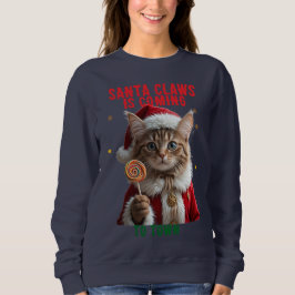 Katze Santa Weihnachts-T-Shirt Sweatshirt