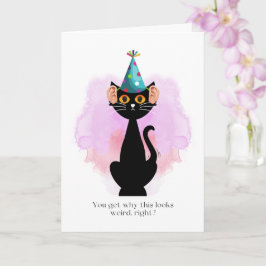 Katze | Sarcastic Party Hat Cat | Ohren | Funny Ca Karte