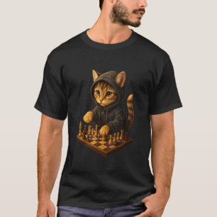 Katze Schach Lustiges Strategie Spiel Katzenliebha T-Shirt