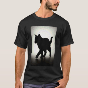 Katze Schatten Süße Katze Feline Haustier Besitzer T-Shirt
