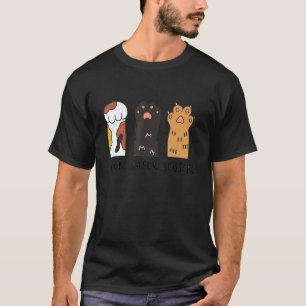 Katze Schere Stein Papier Süße Katzenpfoten Kinder T-Shirt