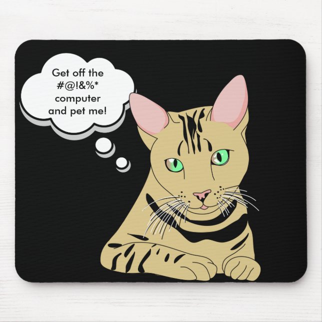Katze scherzt Spaß-Mausunterlage Mousepad (Vorne)