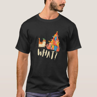 Katze schiebt Weihnachtslichter umwickelte Kätzche T-Shirt