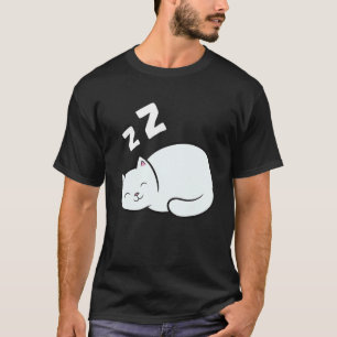 Katze Schläft Müde Katze Pyjama Liebe Katzen T-Shirt