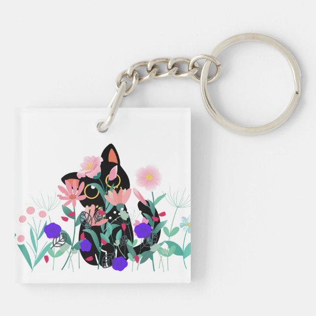 Katze Schlüsselanhänger (Rückseite)