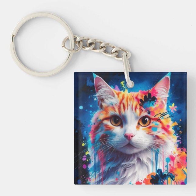 Katze Schlüsselanhänger (Vorderseite)