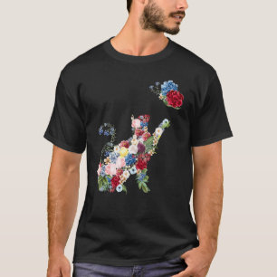 Katze Schmetterling Blume Beste Für Katze Schmette T-Shirt