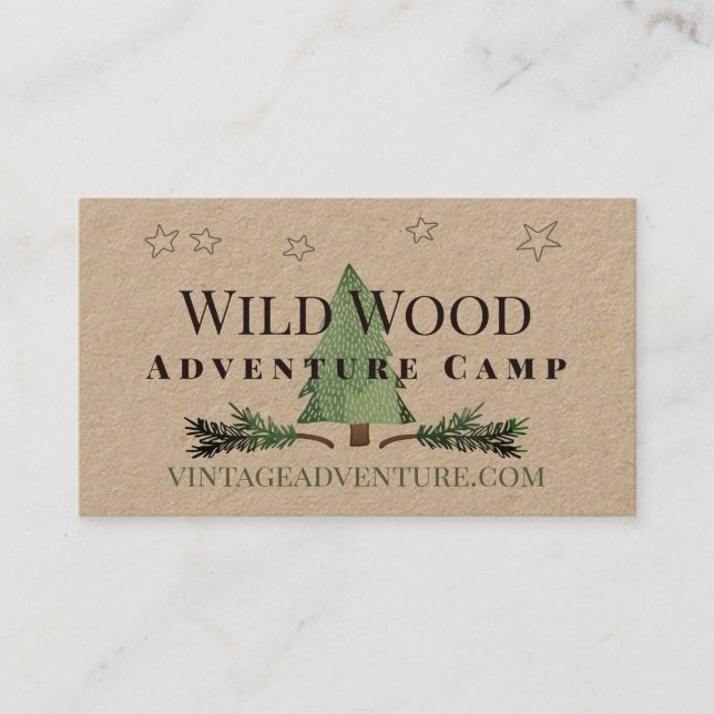 Katze Schwanz Pinecones Pine Tree Forest Thema Vin Visitenkarte (Vorderseite)