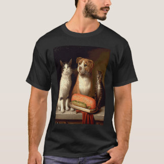 Katze Schwein Hot Dogs T-Shirt