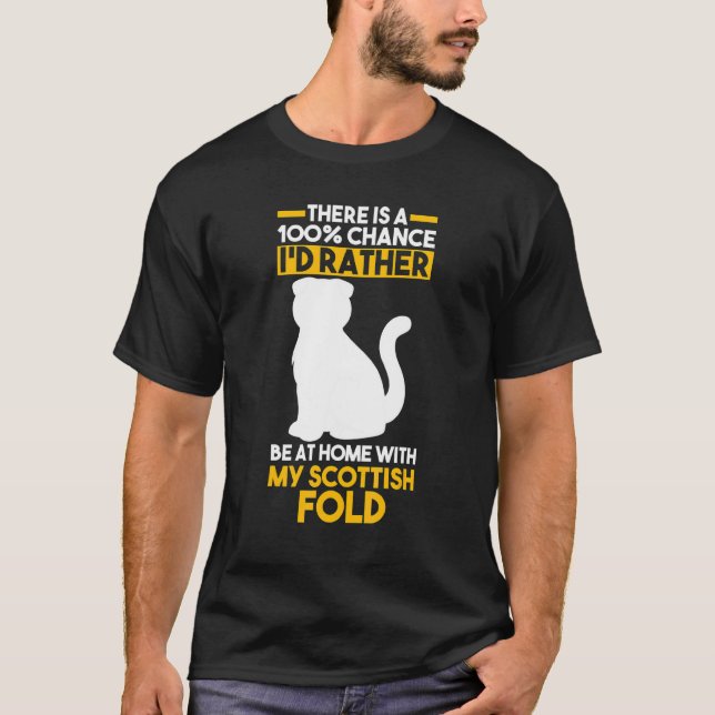 Katze Scottish Fold T-Shirt (Vorderseite)